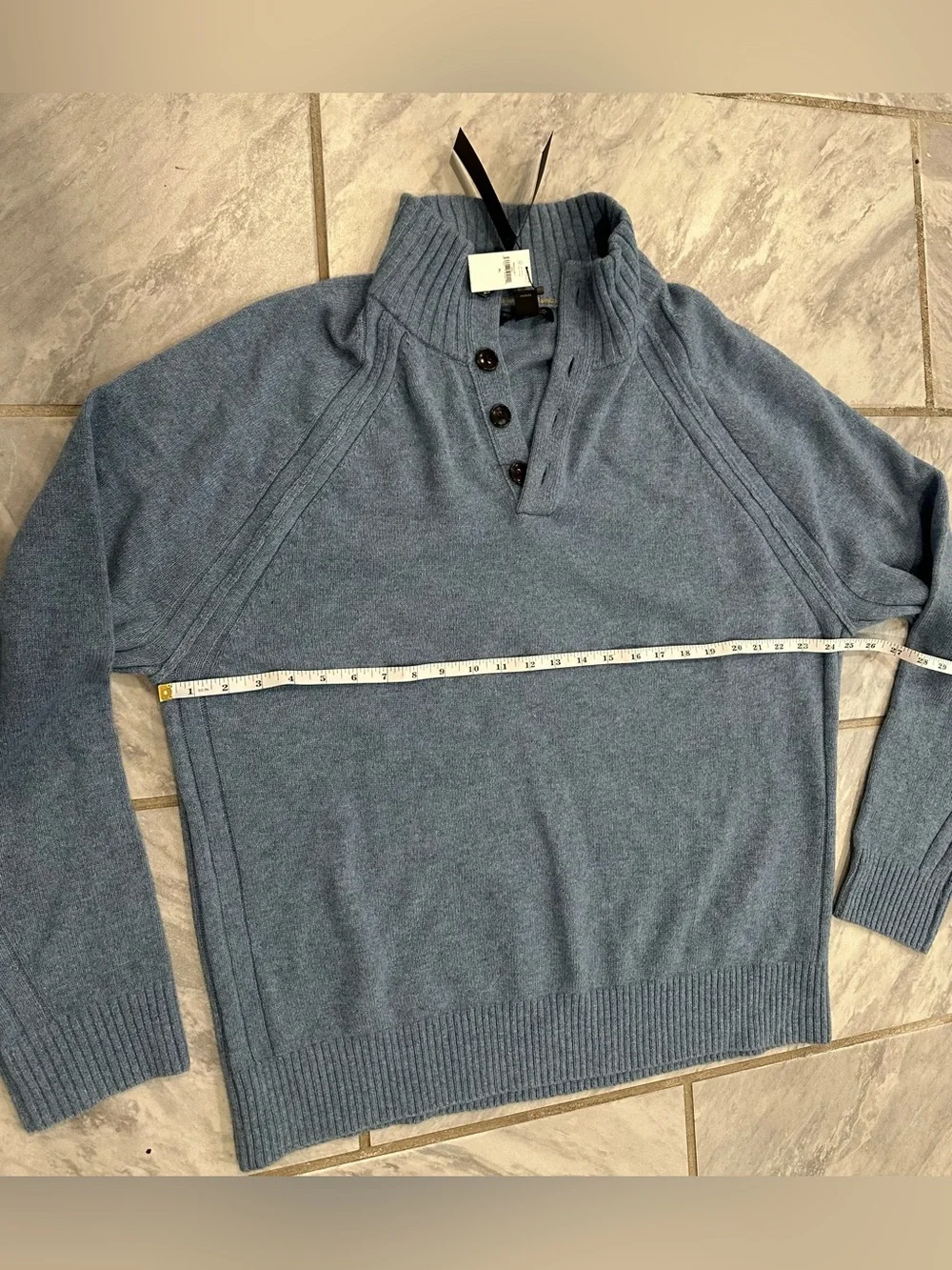 NWT Banana Republic Mens Italian Yarn Wool Pullover Knit Sweater Size XL Blue